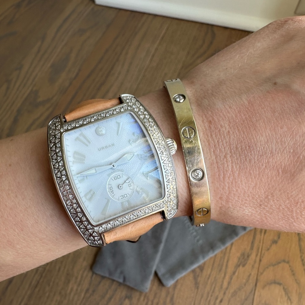 Michele Diamond Women’s Watch + 3 Michele genuine leather bands